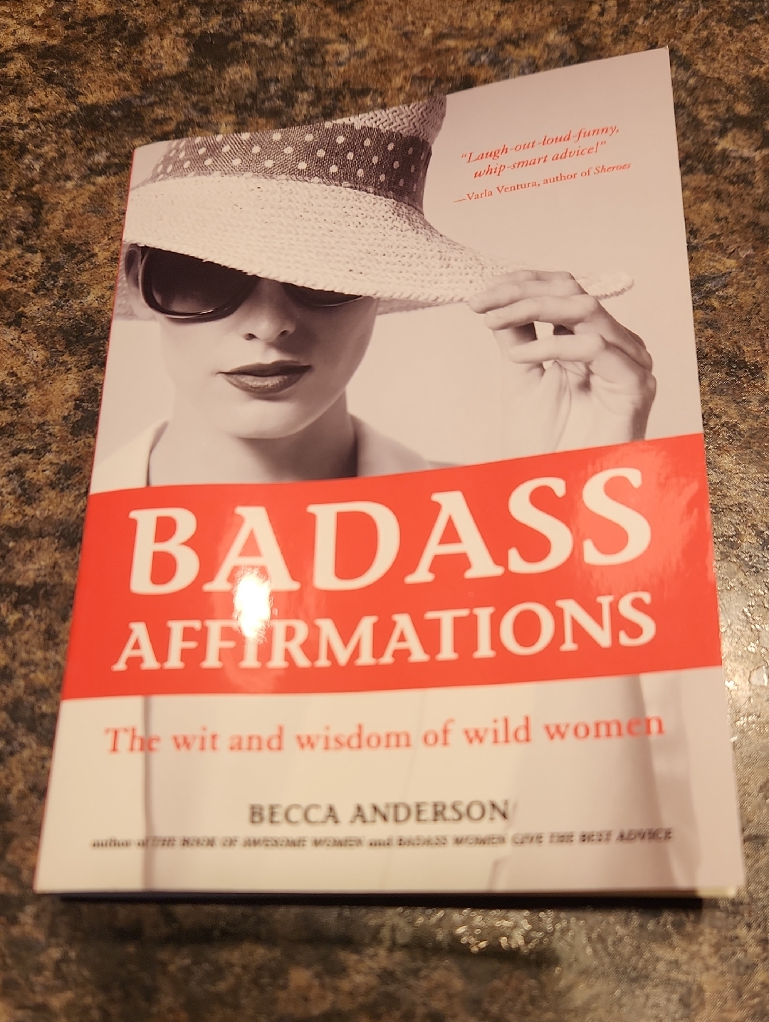 Euc Badass Affirmations By Becca Anderson - Red & White Soft Cover 219 Pgs